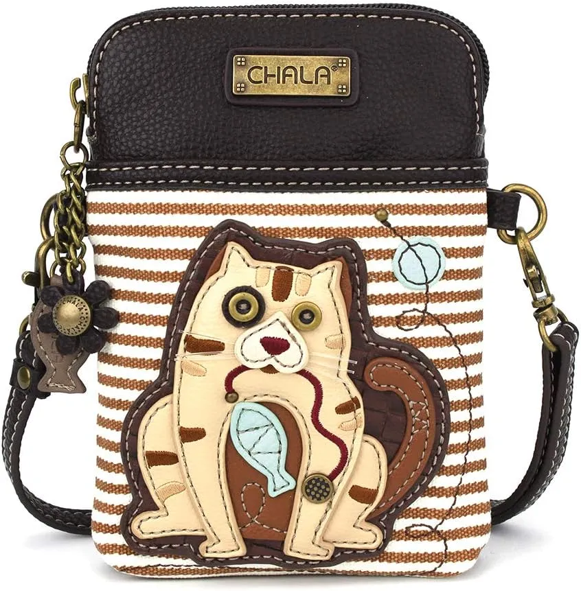 CHALA Cellphone Crossbody Handbag - Convertable Strap, Cat Lovers Gift