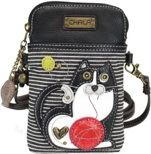 CHALA Cellphone Crossbody Handbag - Convertable Strap, Cat Lovers Gift