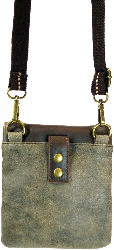 CHALA GEMINI Crossbody Faux Leather Gift Messenger Bag with Double Zip Wallet