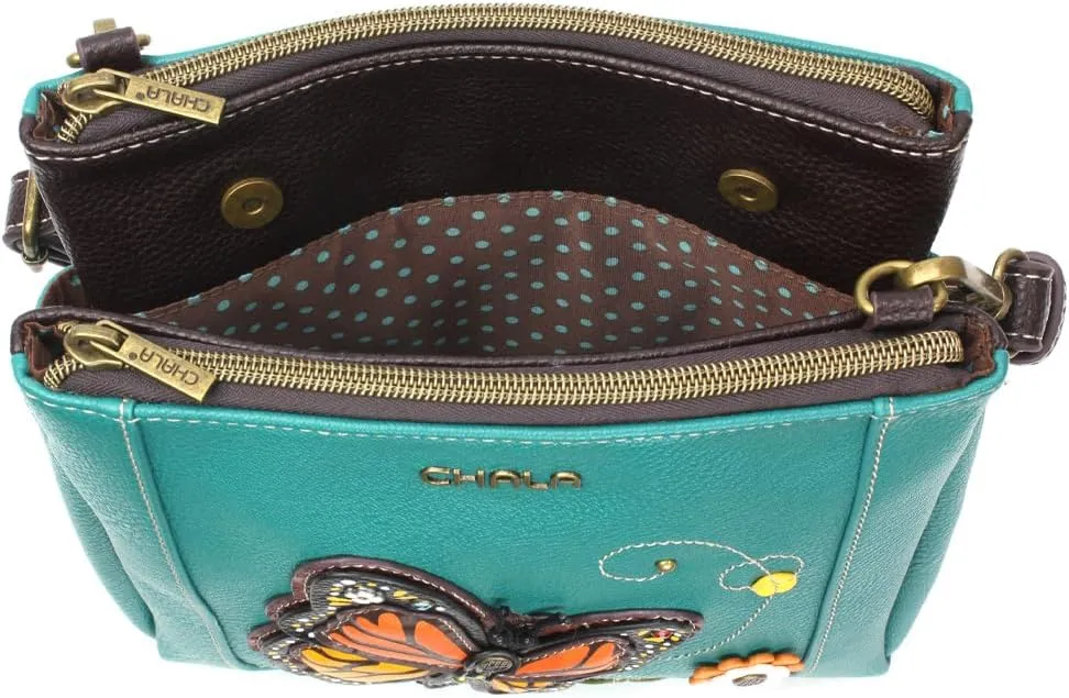 CHALA Merry Messenger RFID Protected Women Faux Leather Shoulder Purse with Adjustable Crossbody Strap