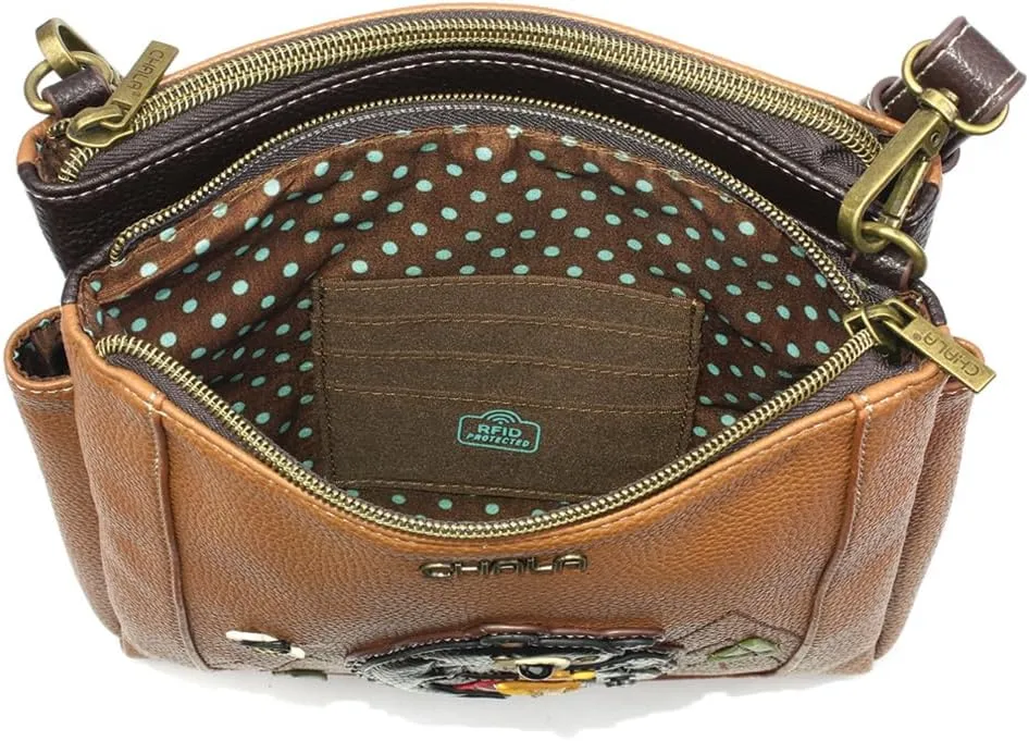 CHALA Merry Messenger RFID Protected Women Faux Leather Shoulder Purse with Adjustable Crossbody Strap