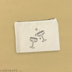 Champagne Cheers - Canvas Zipper Pouch