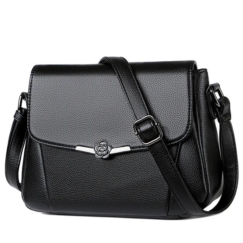 Charming Women's Soft Leather Mother Simple Crossbody Bags