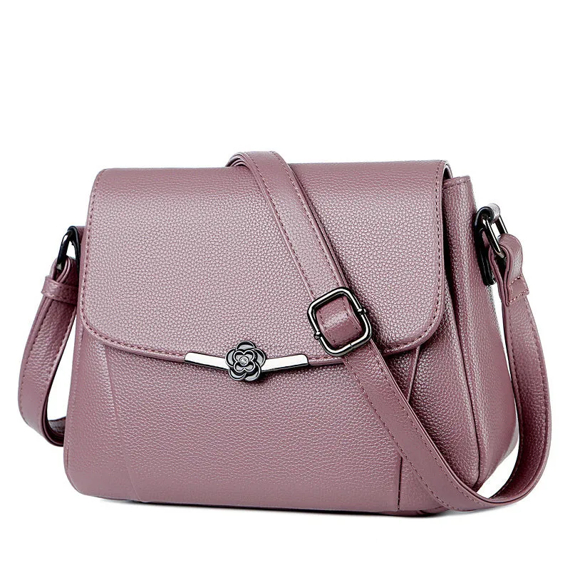 Charming Women's Soft Leather Mother Simple Crossbody Bags