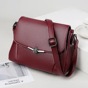 Charming Women's Soft Leather Mother Simple Crossbody Bags