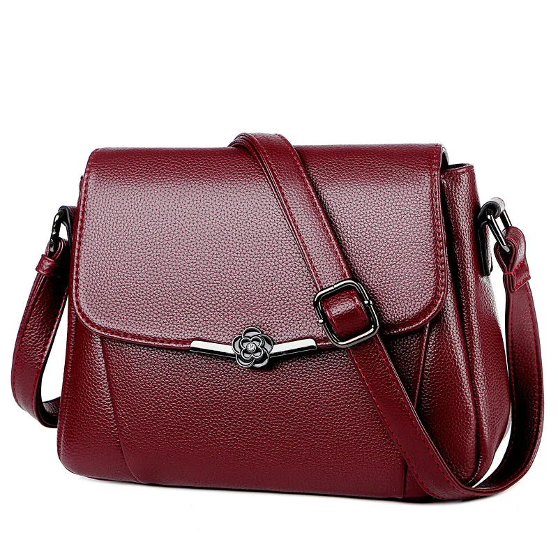 Charming Women's Soft Leather Mother Simple Crossbody Bags