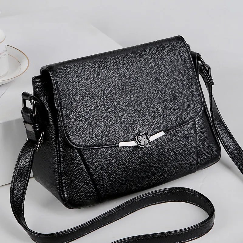 Charming Women's Soft Leather Mother Simple Crossbody Bags