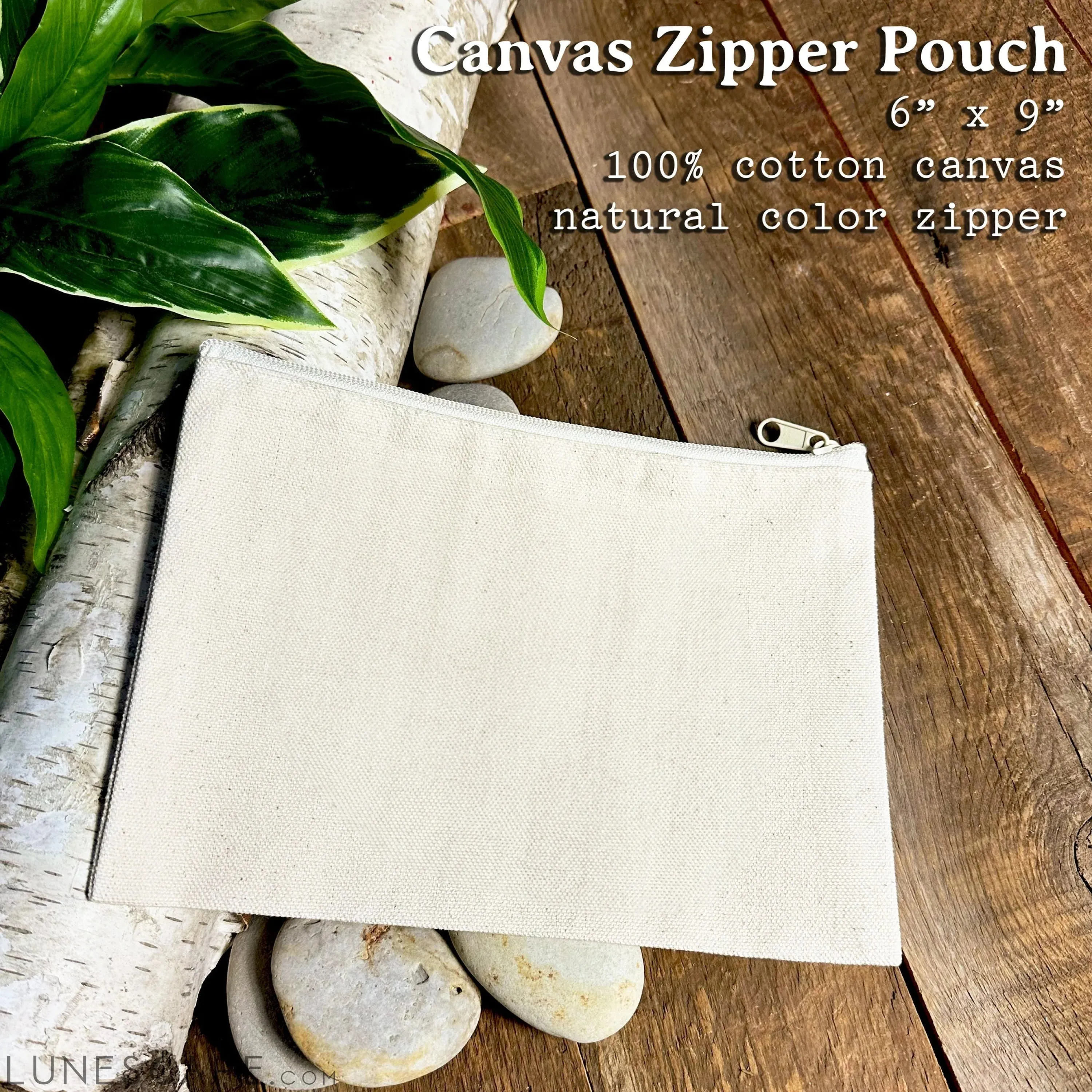 Chickadee Pair - Spring Canvas Zipper Pouch