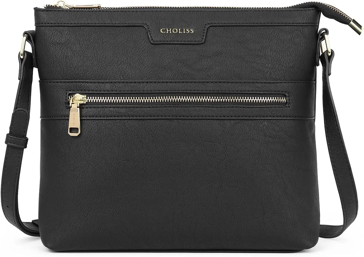 CHOLISS Large Crossbody Bags for Women, Medium Size Purses for Women with Vegan Leather