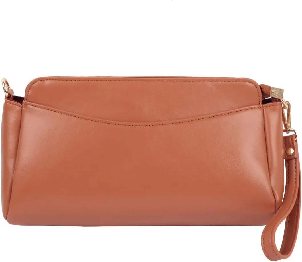 Classic Vegan Leather Crossbody Handbag - Quilted Shoulder Bag Rectangle Camera Travel Purse Satchel, Round Messenger