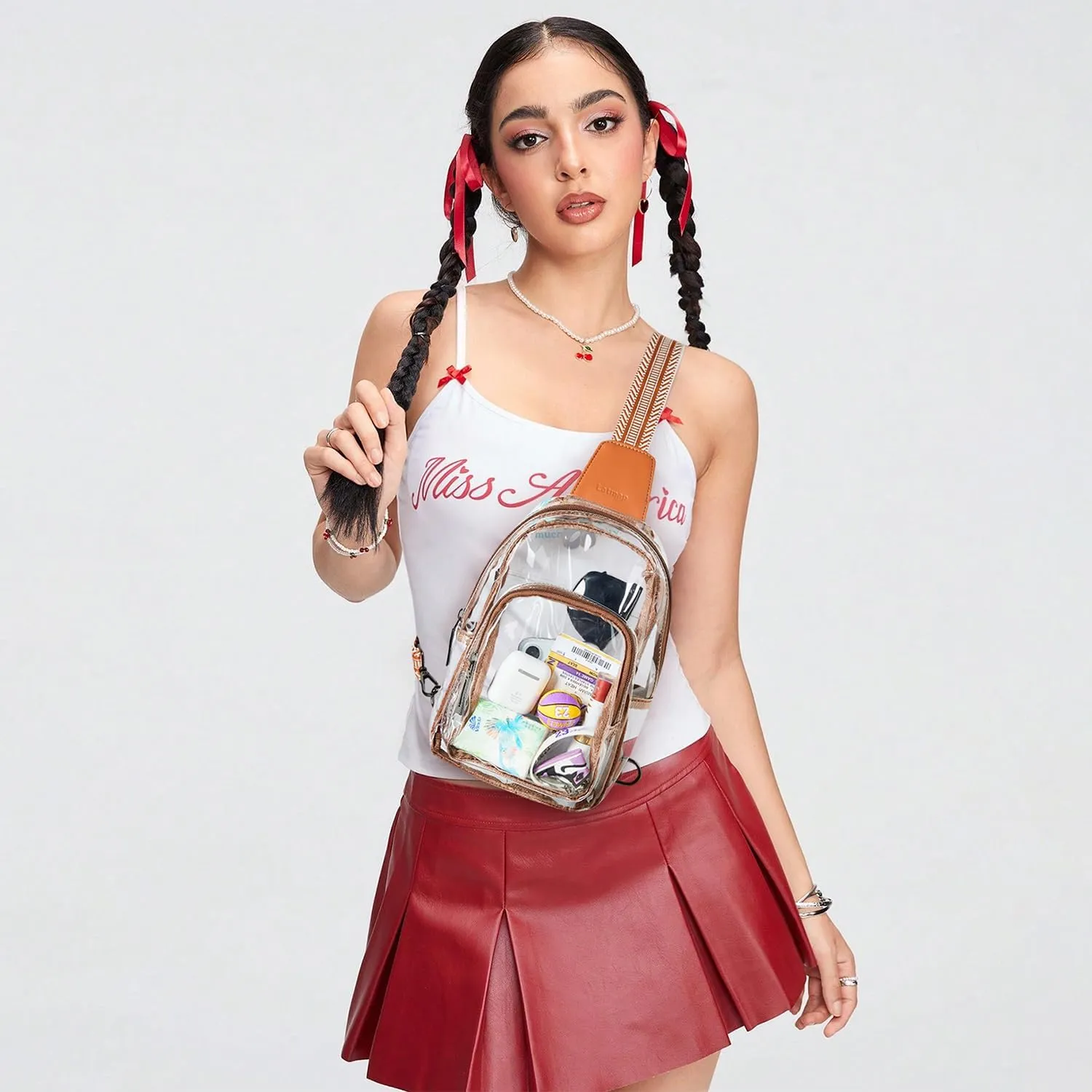 Clear Bag for Stadium Events, Clear Purse for Women Stadium Crossbody Bag, Transparent Bag for Concerts Sports
