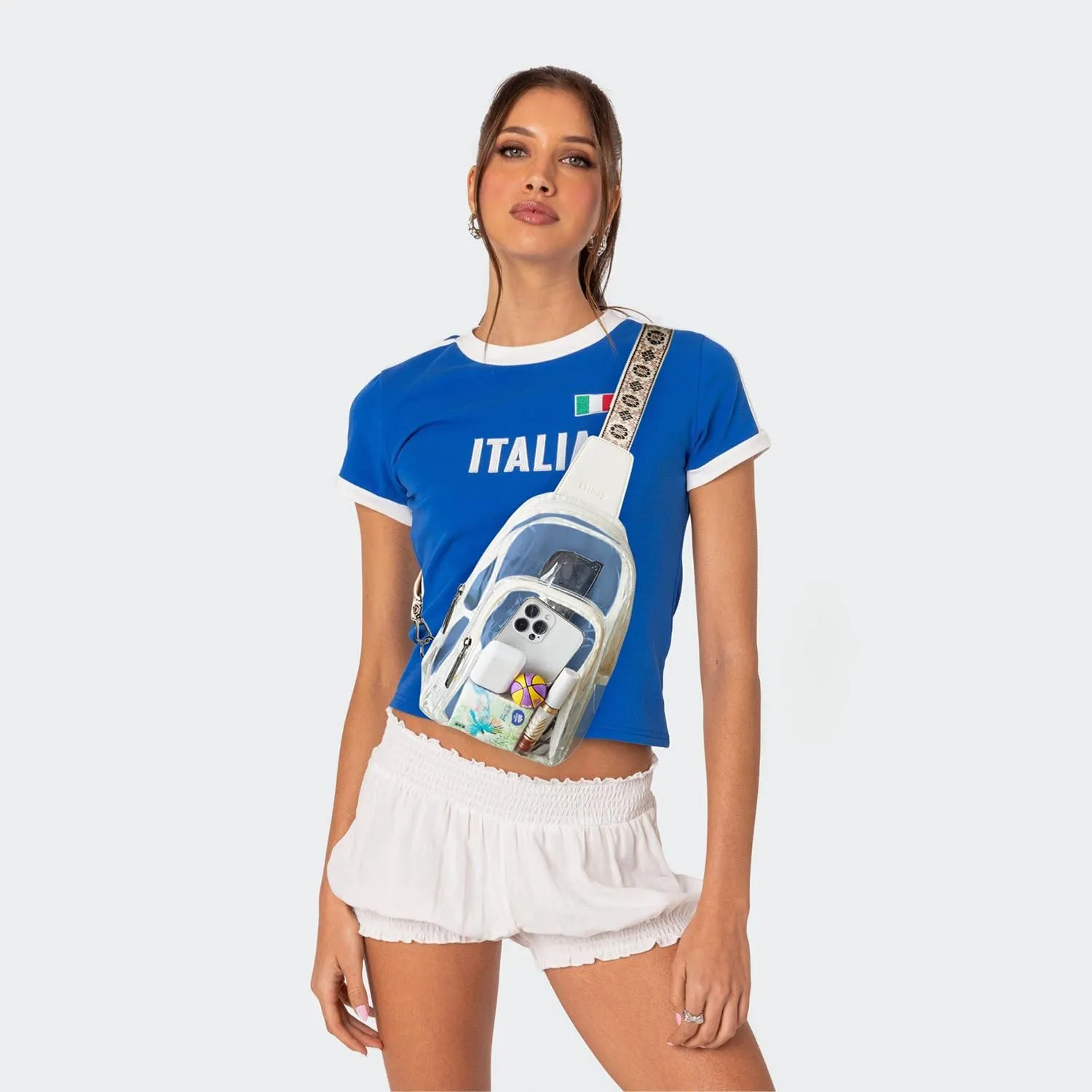 Clear Bag for Stadium Events, Clear Purse for Women Stadium Crossbody Bag, Transparent Bag for Concerts Sports
