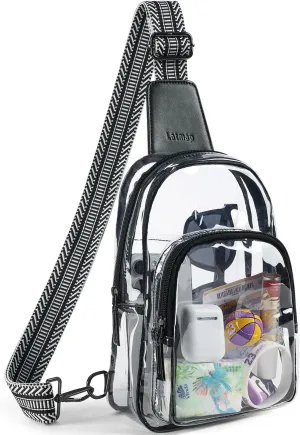 Clear Bag for Stadium Events, Clear Purse for Women Stadium Crossbody Bag, Transparent Bag for Concerts Sports