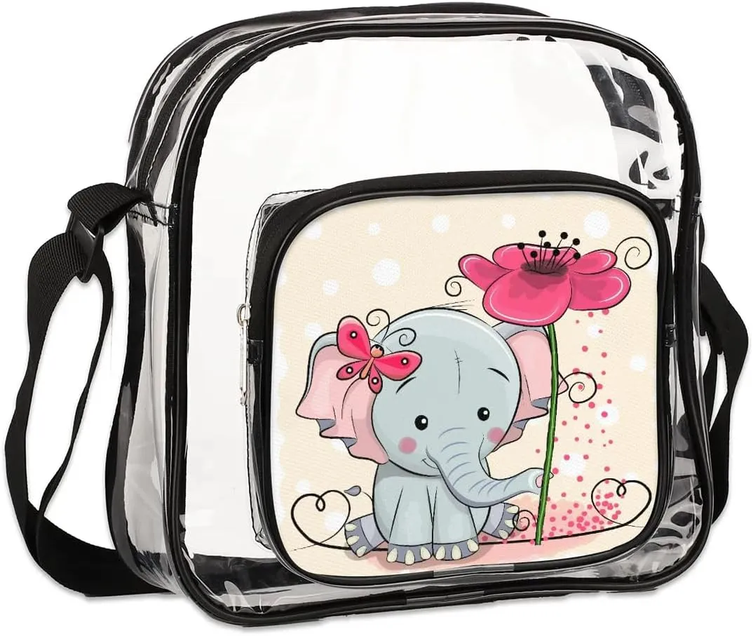 Clear Crossbody Bag Stadium Approved for Women and Men Transparent Messenger Shoulder Bag Clear Purse Bag