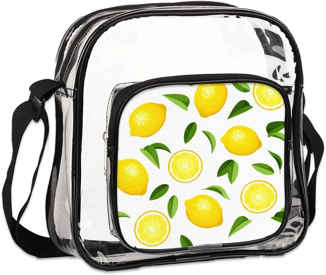 Clear Crossbody Bag Stadium Approved for Women and Men Transparent Messenger Shoulder Bag Clear Purse Bag