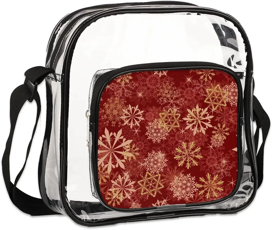 Clear Crossbody Bag Stadium Approved for Women and Men Transparent Messenger Shoulder Bag Clear Purse Bag