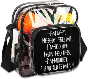 Clear Crossbody Bag Stadium Approved for Women and Men Transparent Messenger Shoulder Bag Clear Purse Bag