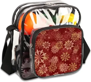 Clear Crossbody Bag Stadium Approved for Women and Men Transparent Messenger Shoulder Bag Clear Purse Bag