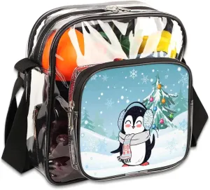 Clear Crossbody Bag Stadium Approved for Women and Men Transparent Messenger Shoulder Bag Clear Purse Bag
