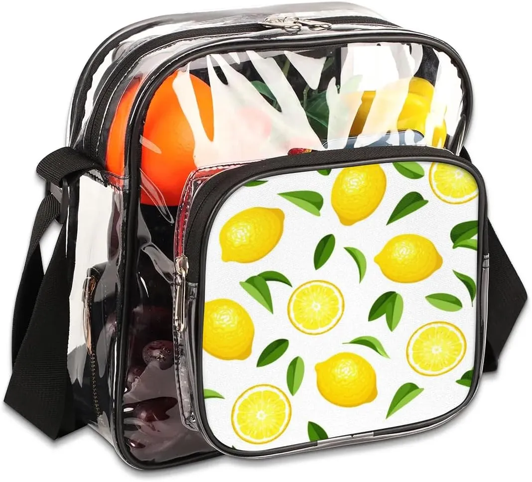 Clear Crossbody Bag Stadium Approved for Women and Men Transparent Messenger Shoulder Bag Clear Purse Bag