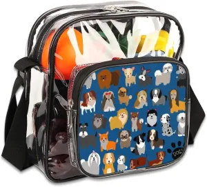 Clear Crossbody Bag Stadium Approved for Women and Men Transparent Messenger Shoulder Bag Clear Purse Bag
