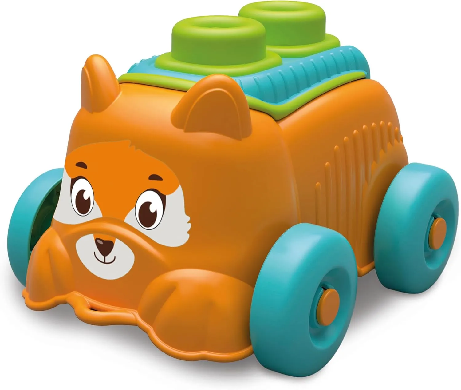 Clementoni Soft Clemmy - Touch and Play Sensory Puppy, Children 6-36 Months, Fox Shaped Binder Basket with 4 Bricks, Early Childhood Game, Develops Manual and Touch, Made in Italy, 17487