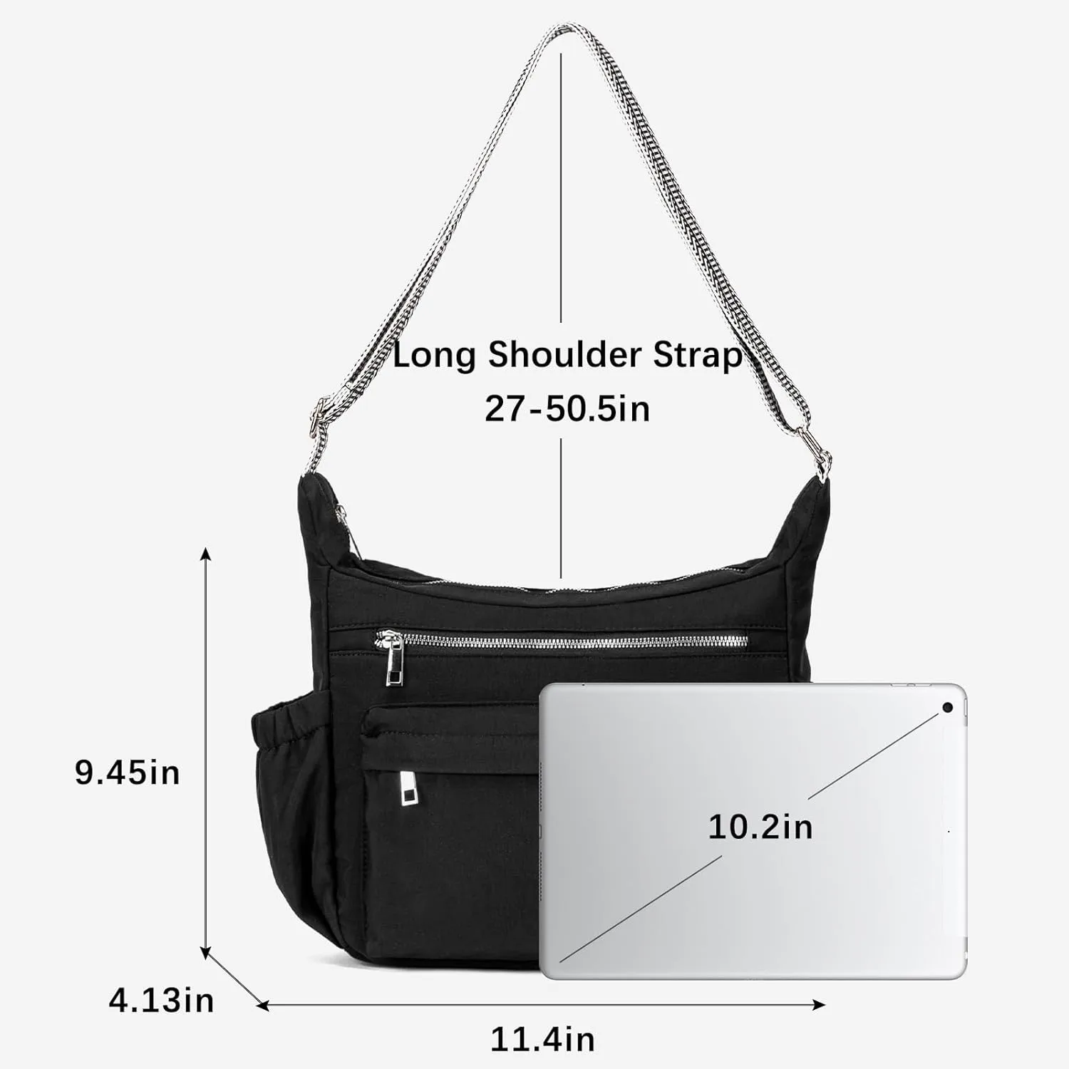 CLUCI Travel Purses for Women, Waterproof Nylon Crossbody Bags for Woman Trendy, Anti Theft Shoulder Bag for Ladies