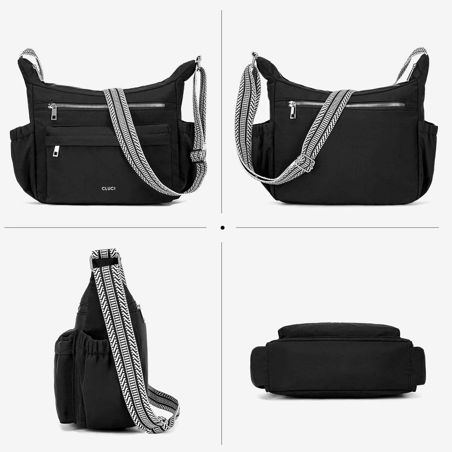 CLUCI Travel Purses for Women, Waterproof Nylon Crossbody Bags for Woman Trendy, Anti Theft Shoulder Bag for Ladies