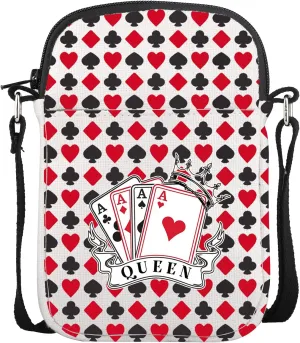 CMNIM Bridge Gifts for Women Bridge Queen Crossbody Bag Bridge Card Game Gift Bridge Player Gifts Poker Lover Shoulder Purse