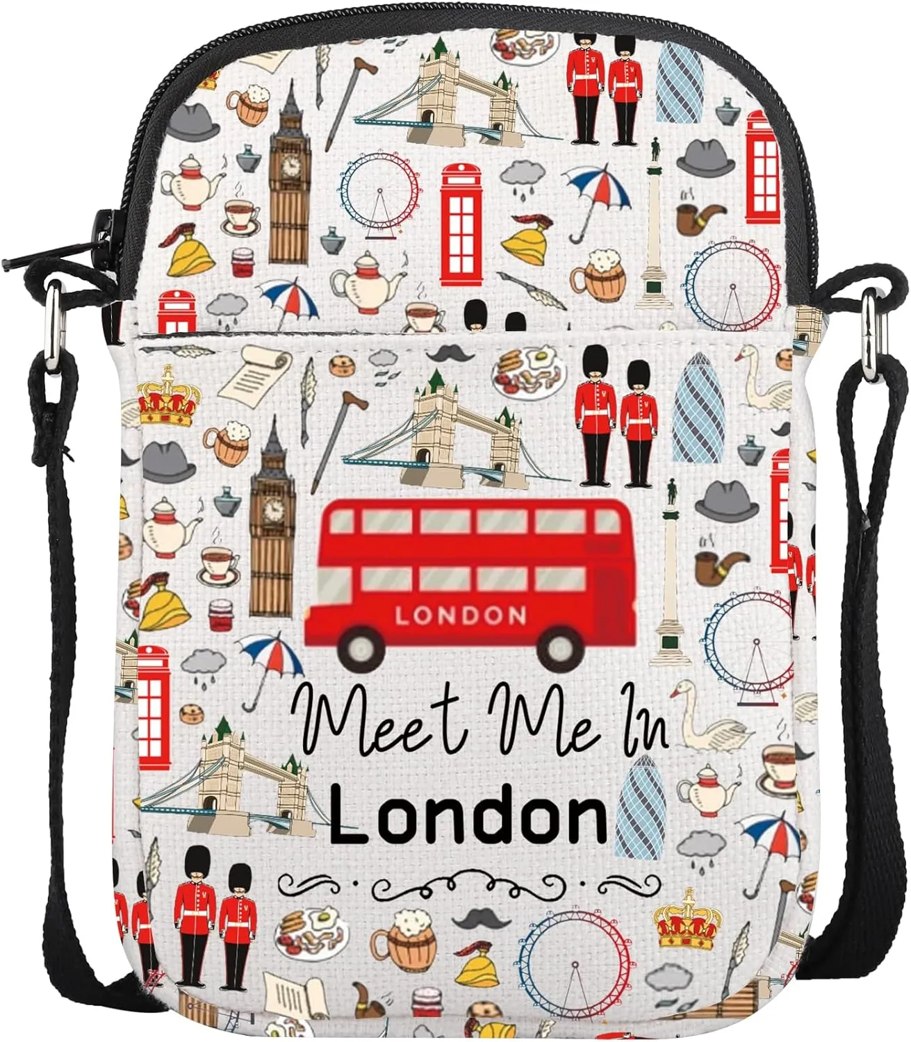CMNIM England London Travel Gifts - Meet Me In London Mini Crossbody Bag - British Culture Gifts