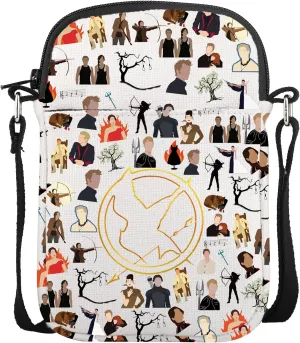 CMNIM Hunger Merch Hungry Bird Crossbody Bag Game Fans Gifts Hunger Movie Characters Adjustable Shoulder Messenger Purse Bag (Hunger Games Mini CB)