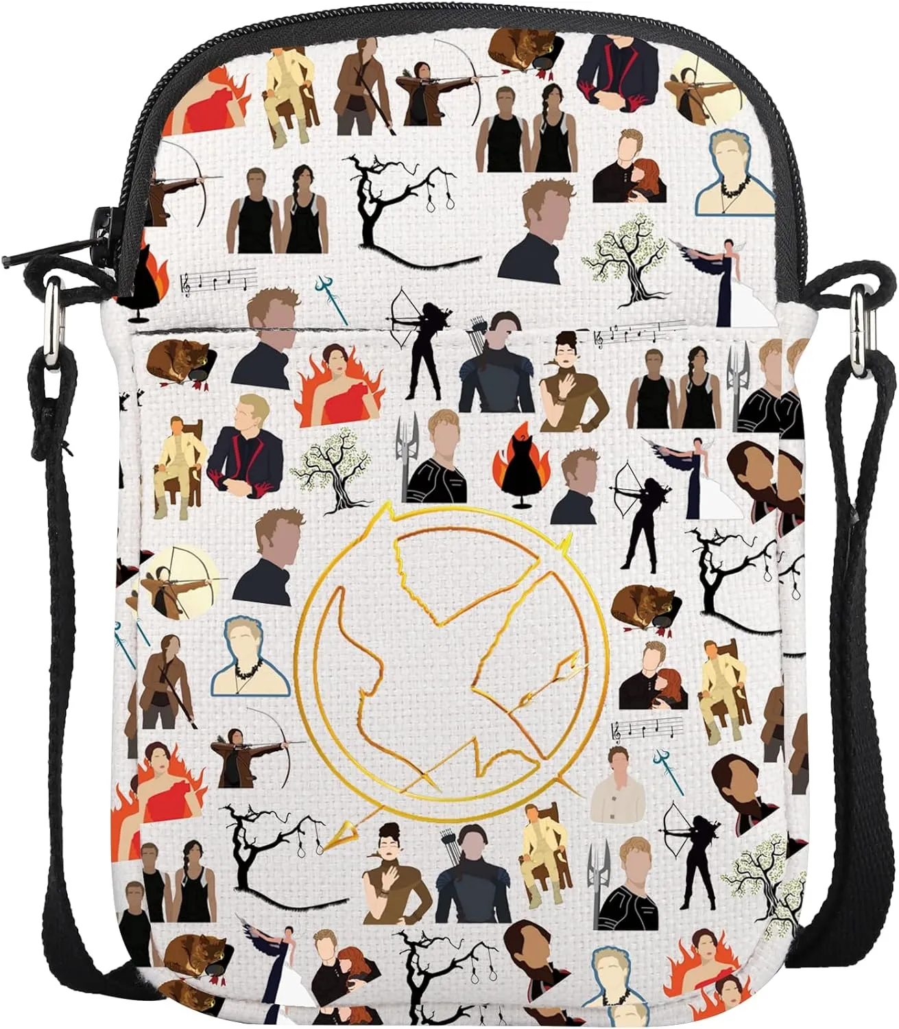 CMNIM Hunger Merch Hungry Bird Crossbody Bag Game Fans Gifts Hunger Movie Characters Adjustable Shoulder Messenger Purse Bag (Hunger Games Mini CB)