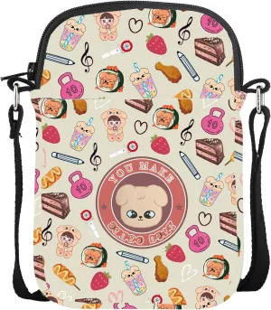 CMNIM Korean Pop Group Merch K-pop Crossbody Bag K-POP Group Fans Gift Cartoon Member Shoulder Bag Purse Strap