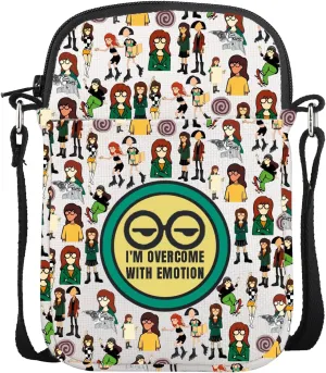 CMNIM M-TV Animated TV Show Gifts Dar-a Cartoon Characters Mini Crossbody Bag 90s Gifts I'm Overcome with Emotion Shoulder