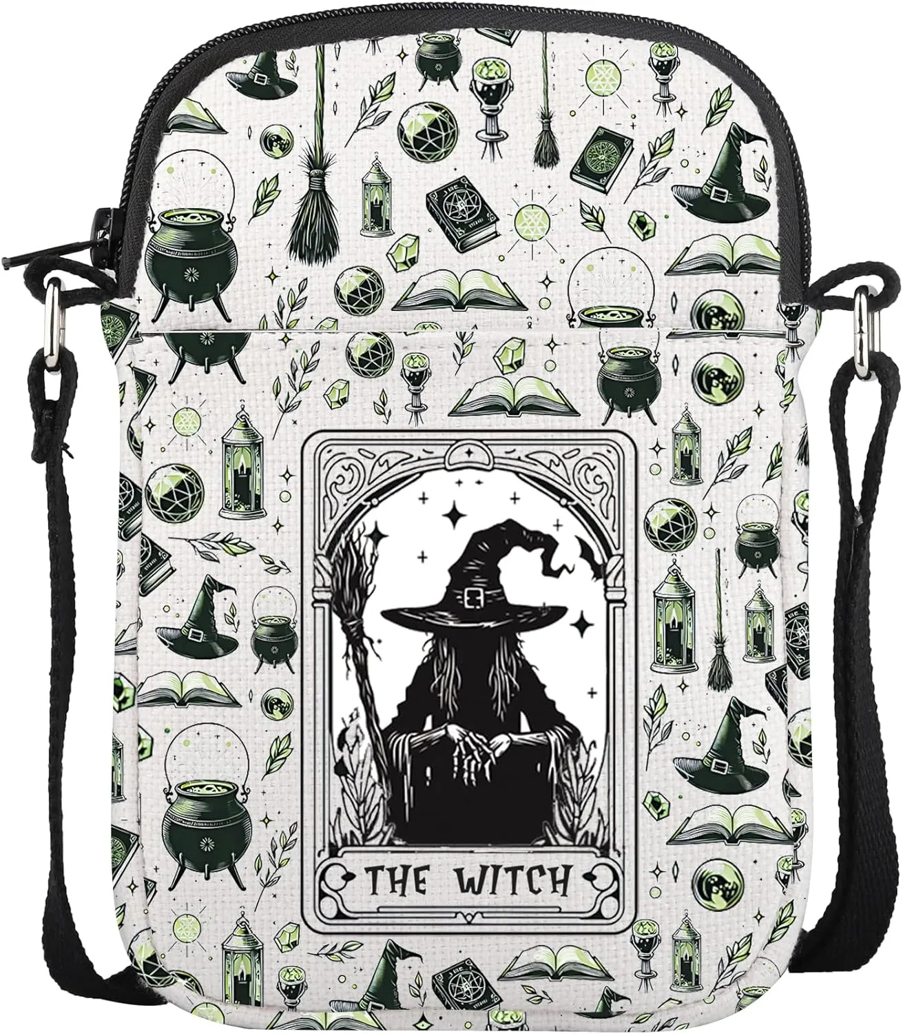 CMNIM Witch Gift Ideas Witchy Mini Crossbody Bag Witch Theme Gifts Witchcraft Gifts Wiccans Inspired Cell Phone Wallet