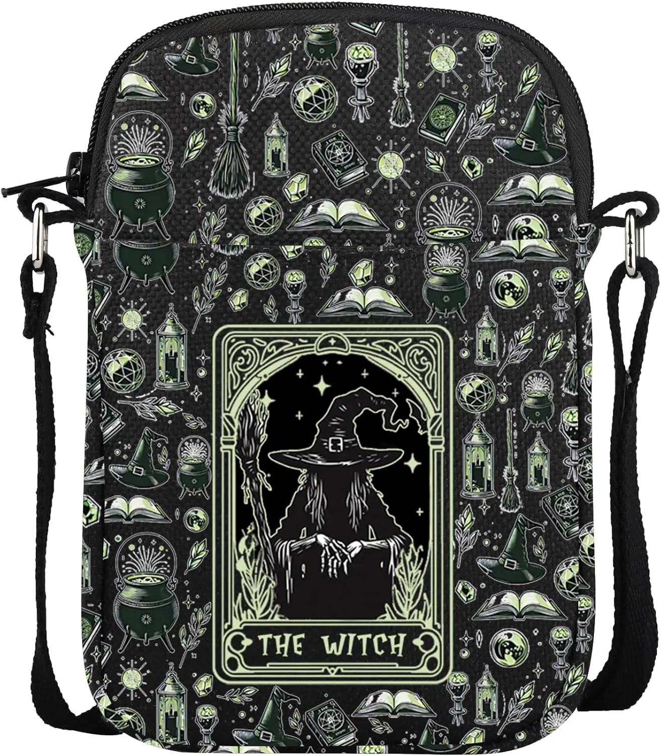 CMNIM Witch Gift Ideas Witchy Mini Crossbody Bag Witch Theme Gifts Witchcraft Gifts Wiccans Inspired Cell Phone Wallet