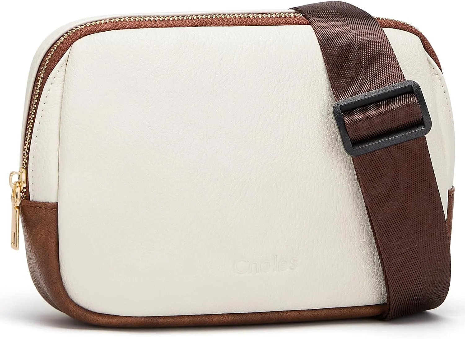 Cnoles Belt Bag for Women Fashion Waist Bag Vegan Leather Fanny Pack Crossbody Bags for Women With Adjustable Straps Brown
