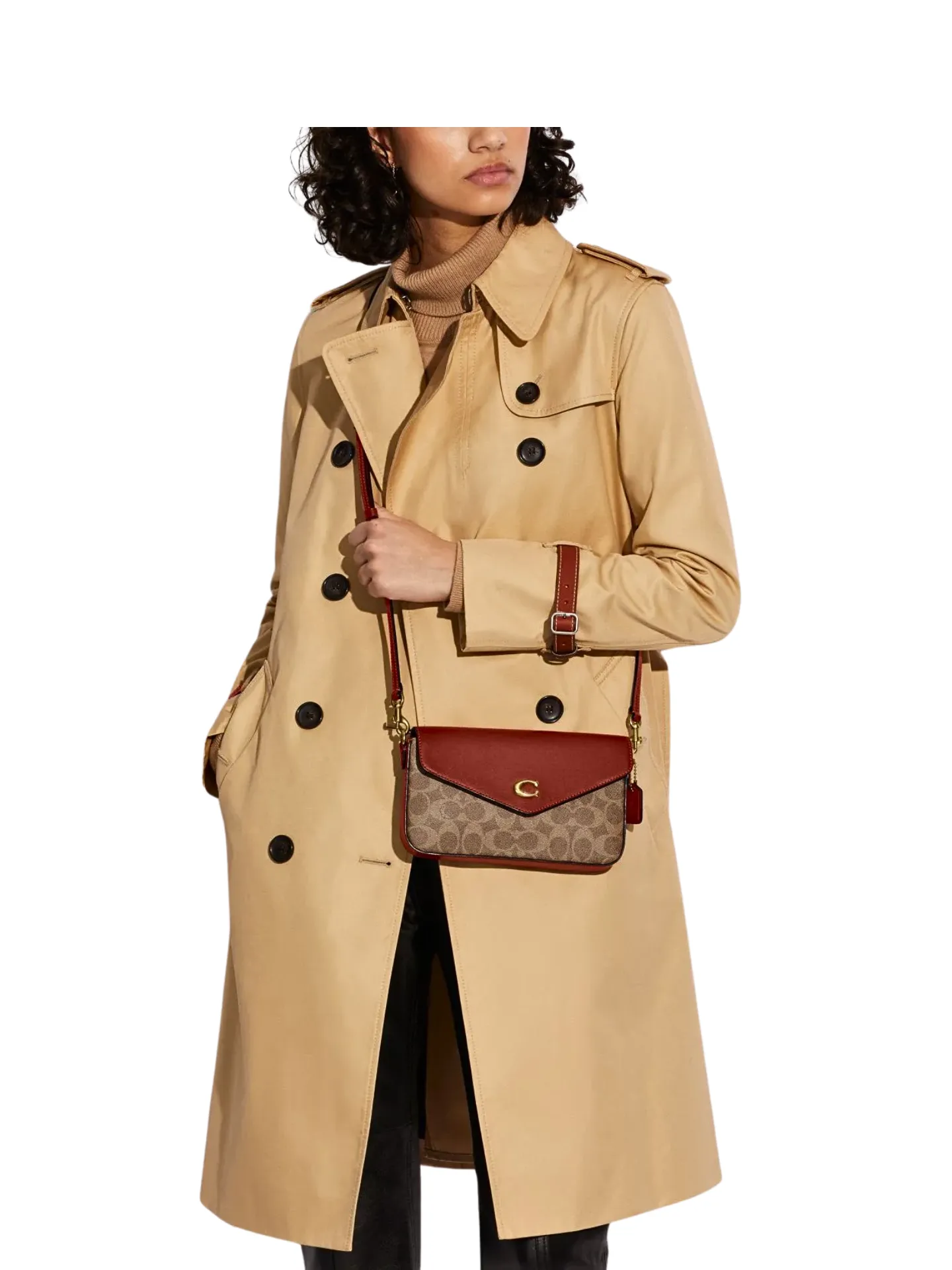 Coach Wyn Crossbody In Signature Canvas Tan Rust