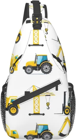 Colorful Star 1 Printed Canvas Sling Bag Crossbody Backpack, Hiking Daypack Chest Bag For Women Men