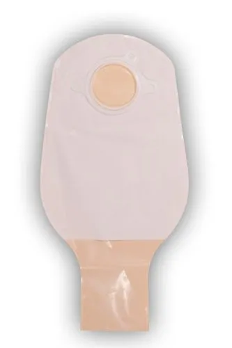 ConvaTec 401512 Natura 12" Two-Piece Drainable Pouch with 1-Sided Comfort Panel, Tail Clip, Transparent, 1-3/4" Flange, Pack of 10