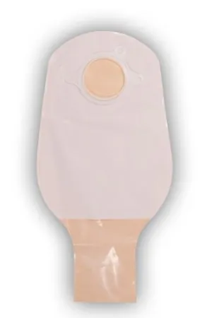 ConvaTec 401512 Natura 12" Two-Piece Drainable Pouch with 1-Sided Comfort Panel, Tail Clip, Transparent, 1-3/4" Flange, Pack of 10