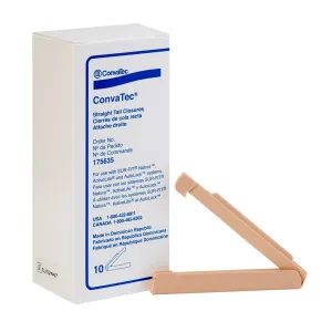 ConvaTec Tail Closure Clamp Flexible Plastic, Box of 10