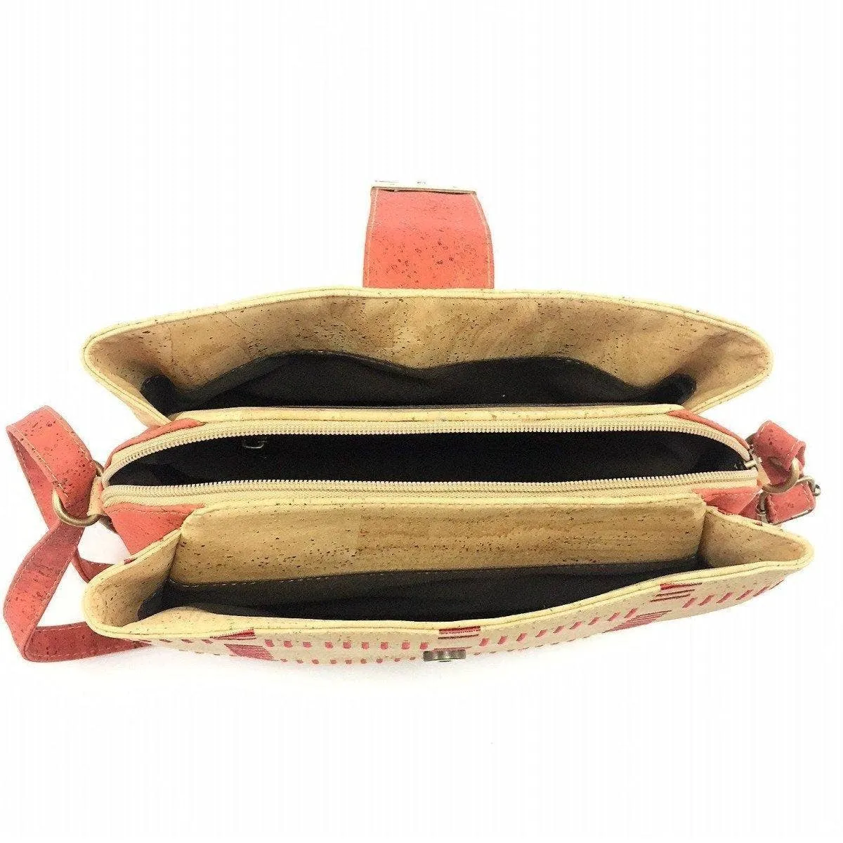 Cork Crossbody Bag Vegan Crossbody Purse Zoe Red