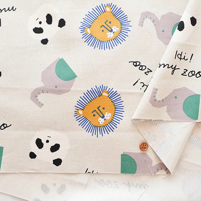 Cotton Oxford Fabric - Hi! my zoo Animal Toys
