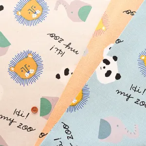 Cotton Oxford Fabric - Hi! my zoo Animal Toys