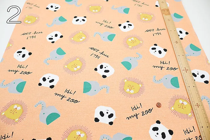 Cotton Oxford Fabric - Hi! my zoo Animal Toys