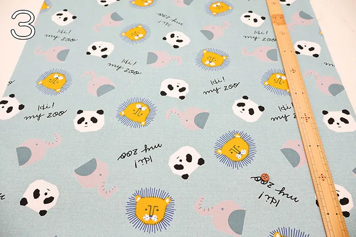Cotton Oxford Fabric - Hi! my zoo Animal Toys