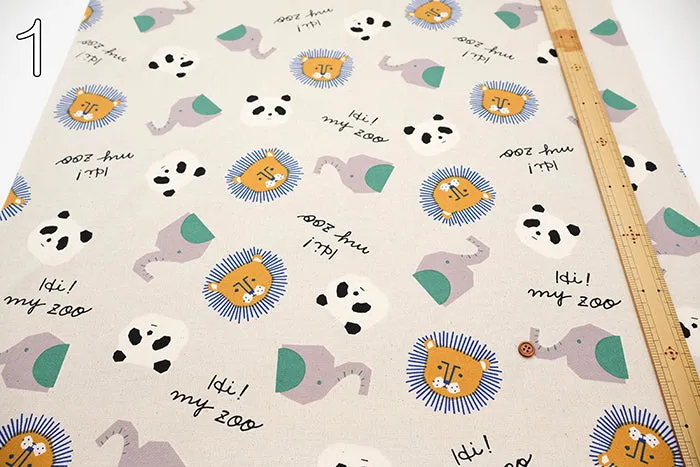 Cotton Oxford Fabric - Hi! my zoo Animal Toys