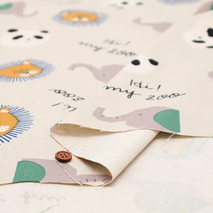 Cotton Oxford Fabric - Hi! my zoo Animal Toys