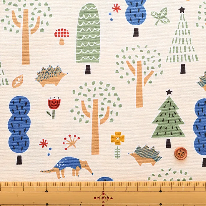 Cotton Oxford Fabric - Hi!  my zoo In the Forest